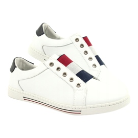 Filippo Zapatillas de cuero con estilo DP2155 / 21 WH blanco rojo azul marino 5 Filippo Zapatillas de cuero con estilo DP2155 / 21 WH blanco rojo azul marino 5