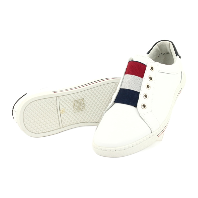 Filippo Zapatillas de cuero con estilo DP2155 / 21 WH blanco rojo azul marino 3 Filippo Zapatillas de cuero con estilo DP2155 / 21 WH blanco rojo azul marino 3