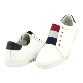 Filippo Zapatillas de cuero con estilo DP2155 / 21 WH blanco rojo azul marino 2 Filippo Zapatillas de cuero con estilo DP2155 / 21 WH blanco rojo azul marino 2
