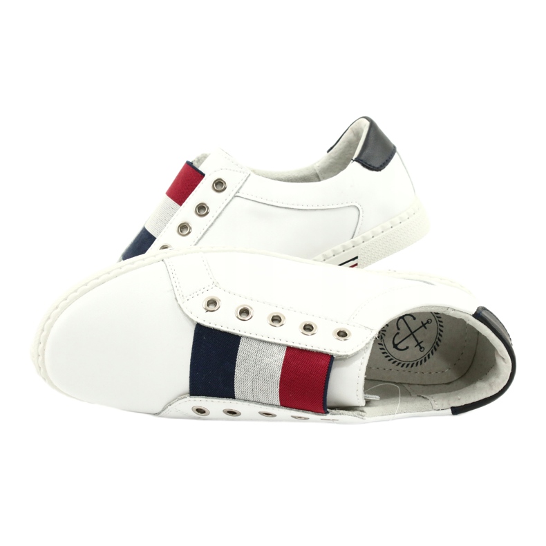 Filippo Zapatillas de cuero con estilo DP2155 / 21 WH blanco rojo azul marino 4 Filippo Zapatillas de cuero con estilo DP2155 / 21 WH blanco rojo azul marino 4