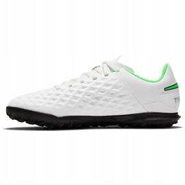 Calzado de fútbol Nike Tiempo Legend 8 Club Tf Junior AT5883 030 blanco blanco 2