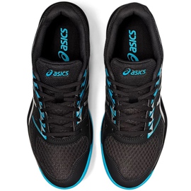 Zapatillas de voleibol Asics Upcourt 4 negras y azules para hombre 1071A053 020 negro negro 1