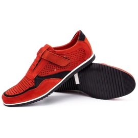 Polbut Zapato casual hombre piel 2102 / 2L rojo 3