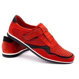 Polbut Zapato casual hombre piel 2102 / 2L rojo 4