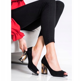 Sergio Leone Zapatos de salón con tacón estampado negro 2