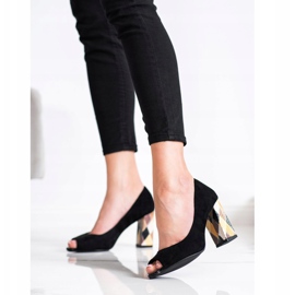 Sergio Leone Zapatos de salón con tacón estampado negro 3