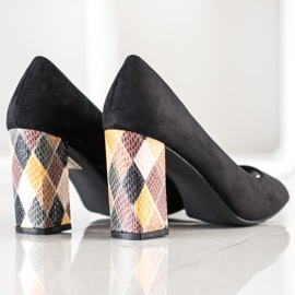 Sergio Leone Zapatos de salón con tacón estampado negro 4