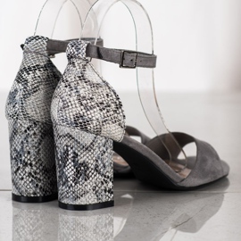 Elegantes sandalias Sergio Leone gris 2