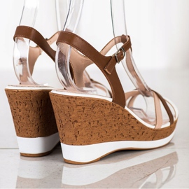 Sandalias de cuña Sergio Leone marrón 4