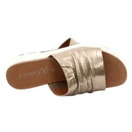 Caprice Pantuflas cómodas para mujer Taupe Metallic 9-27203-26 341 marrón dorado 5
