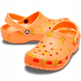Crocs Classic Vacay Vibes Zueco W 206375-801 naranja amarillo 3