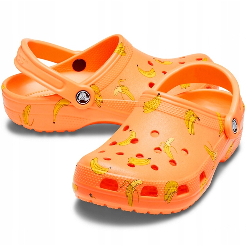 Crocs Classic Vacay Vibes Zueco W 206375-801 naranja amarillo 3