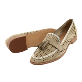 Sergio Leone Mocasines Ante Calado MK735 Beige 2
