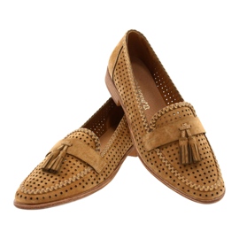 Mocasines Ante Calados Sergio Leone MK735 Camel marrón 3