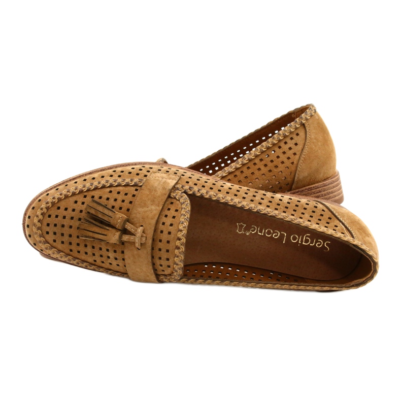 Mocasines Ante Calados Sergio Leone MK735 Camel marrón 4