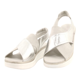 Sandalias cómodas en la plataforma Sergio Leone SK029 gris 3