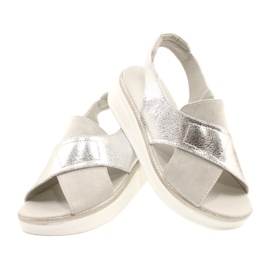 Sandalias cómodas en la plataforma Sergio Leone SK029 gris 5