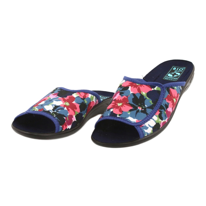 Babucha mujer con flores Adanex 23000 rojo azul marino rosa verde 1