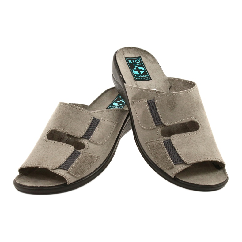 Adanex Pantuflas mujer BIO Nature 26025 gris 3