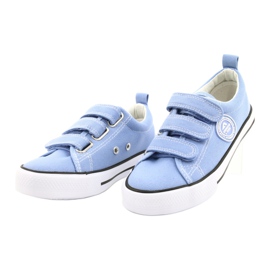 Zapatillas American Club azul LH63 / 21 zapatos con velcro 1