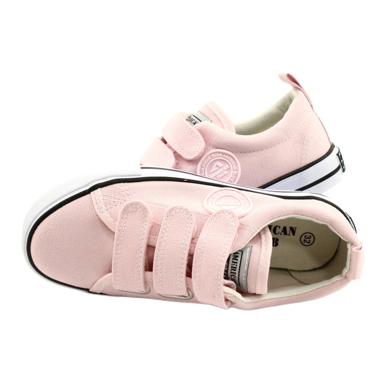 Zapatillas velcro American Club rosa LH63 / 21 rosado 4