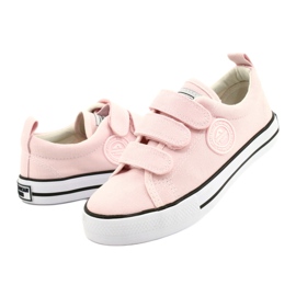 Zapatillas velcro American Club rosa LH63 / 21 rosado 3
