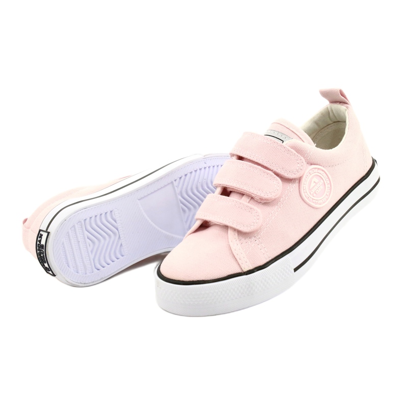 Zapatillas velcro American Club rosa LH63 / 21 rosado 2