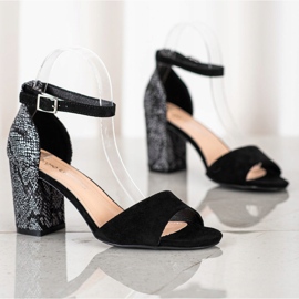 Elegantes sandalias Sergio Leone negro 1