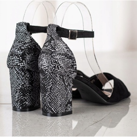 Elegantes sandalias Sergio Leone negro 4
