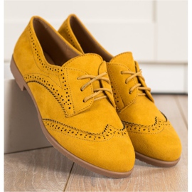 SHELOVET Zapatos calados para primavera amarillo 3