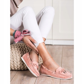 SHELOVET Mocasines rosados ​​casuales 1