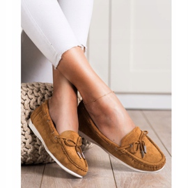 SHELOVET Mocasines casuales camel marrón 1