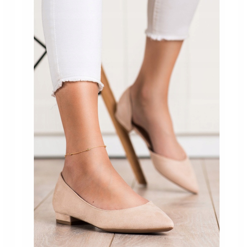 Lovery Bailarinas De Ante Con Recorte beige 1 Lovery Bailarinas De Ante Con Recorte beige 1