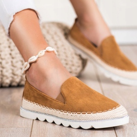SHELOVET Slipons de gamuza para la primavera marrón 1