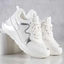 Weide Zapatillas cómodas y elegantes blanco 1