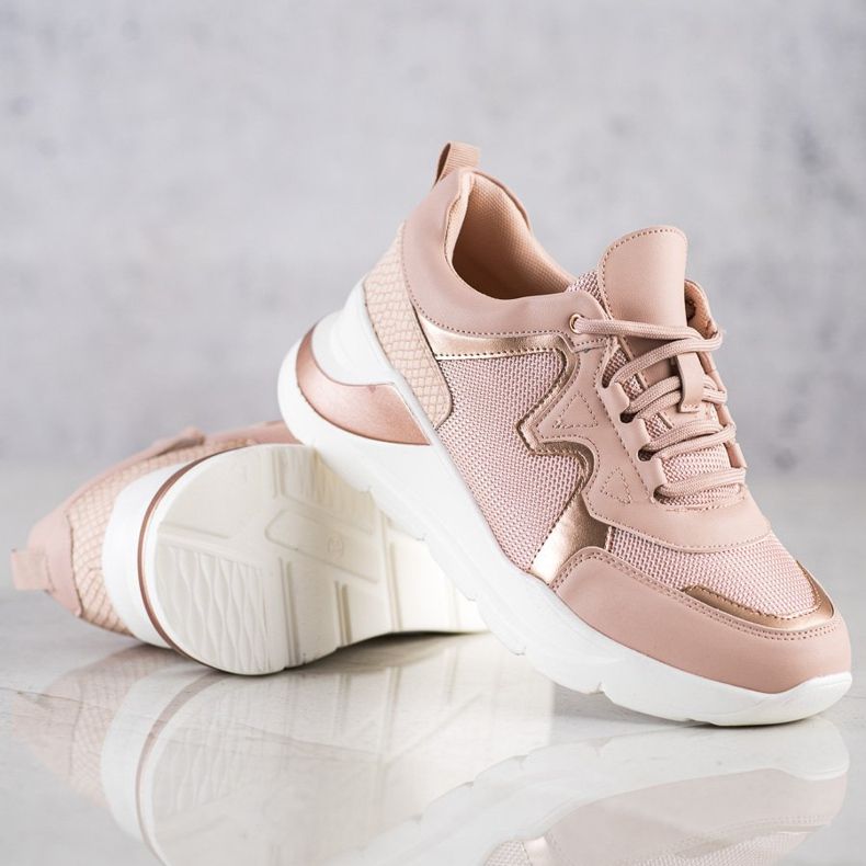 Weide Zapatillas cómodas y elegantes rosa 1