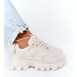 Zapatillas de Mujer Beige New York con suela grande 2