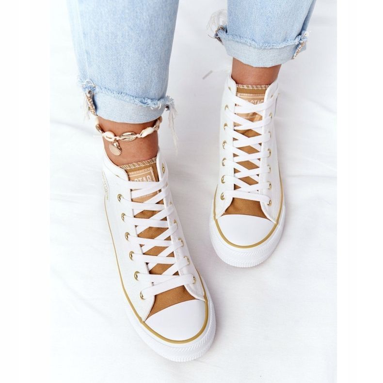 Zapatillas altas de mujer Big Star HH274450 Blanco beige 1