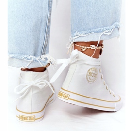 Zapatillas altas de mujer Big Star HH274450 Blanco beige 4
