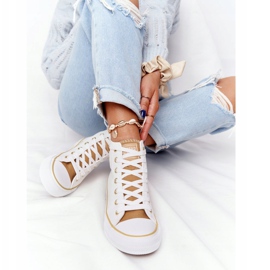 Zapatillas altas de mujer Big Star HH274450 Blanco beige 6