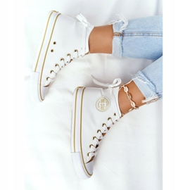 Zapatillas altas de mujer Big Star HH274450 Blanco beige 8