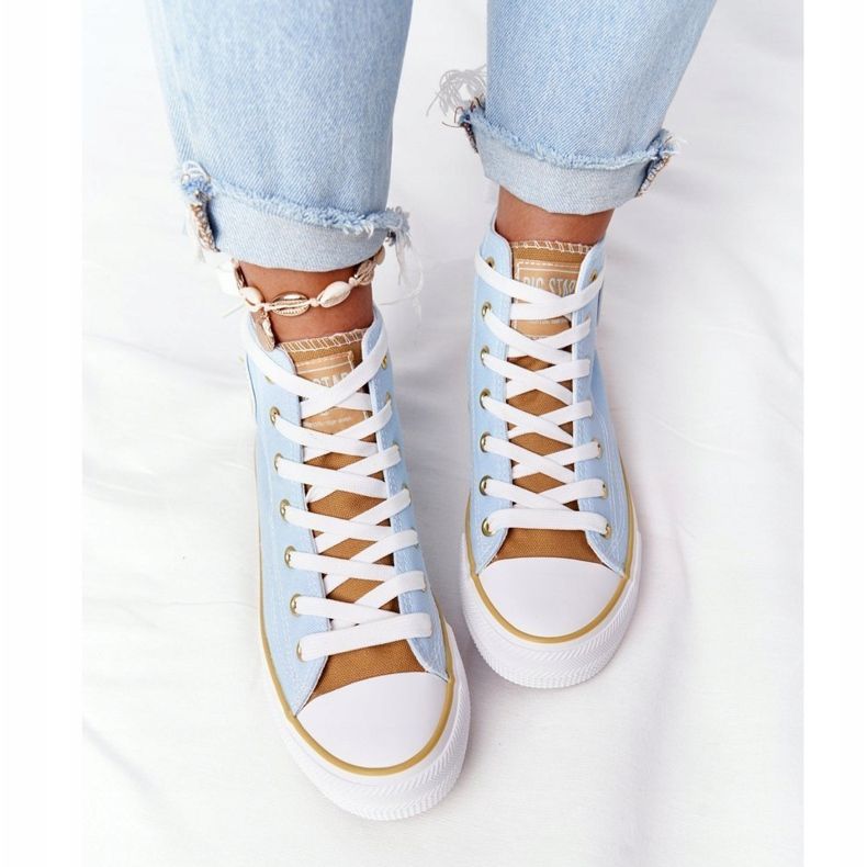Zapatillas altas de mujer Big Star HH274449 Azul 2
