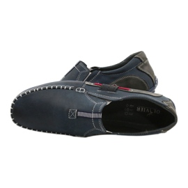 Mario Pala Mocasines de hombre 834 azul marino rojo gris 4