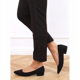 Negro Zapatos de salón tacones bajos negro CL70P Negro 2