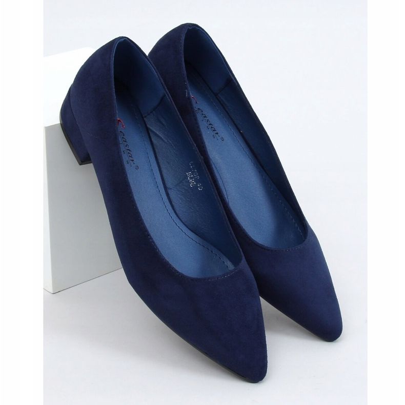 Zapatos de tacón bajo, azul marino CL70P Azul 1