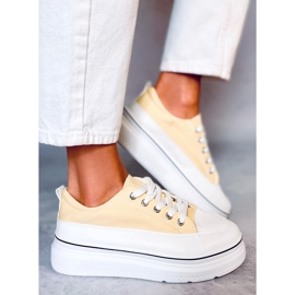 Amarillo BL228P Zapatillas amarillas de suela alta 3