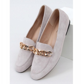 Mocasines grises con cadena LL-237P Gris 1