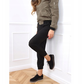Mocasines de mujer negros con cordones 8998-46 Black 3