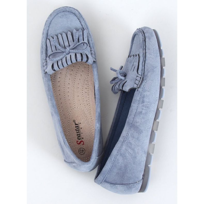Azul Mocasines de mujer GS11P Blue 1 Azul Mocasines de mujer GS11P Blue 1