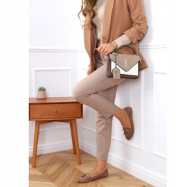 Mocasines beige mujer 9988-159 Caqui 2